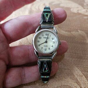 Vintage Anasazi Sterling Silver and Abalone Watch